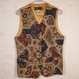 Style Exchange Lovely Golden Brocade Vest